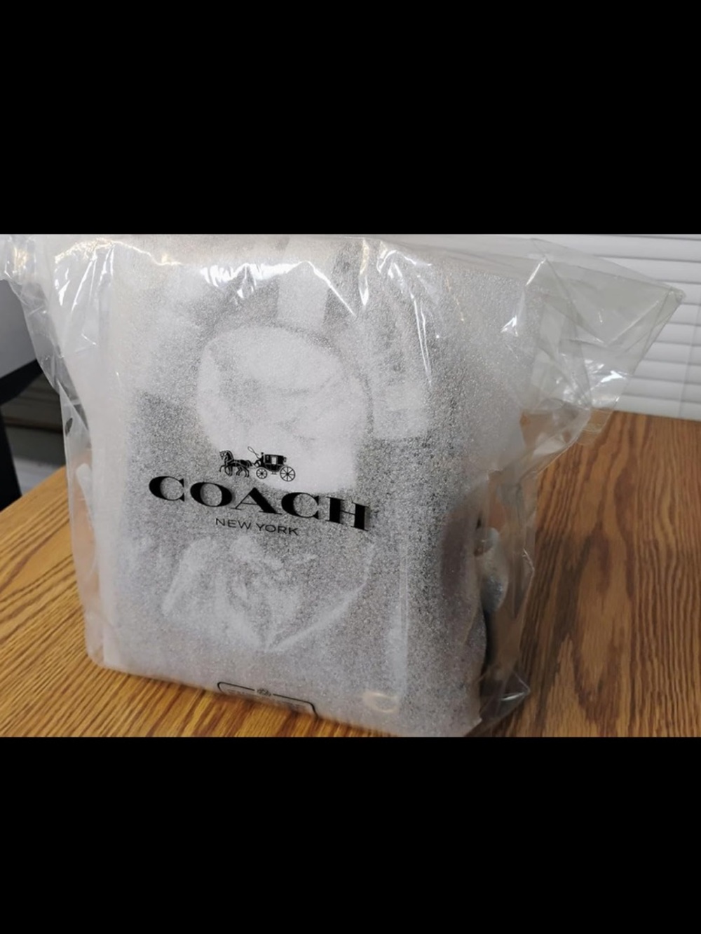 New Coach Black Pebbled Leather Lana 19 Mini Handbag with Gold Accent - Picture 6 of 11